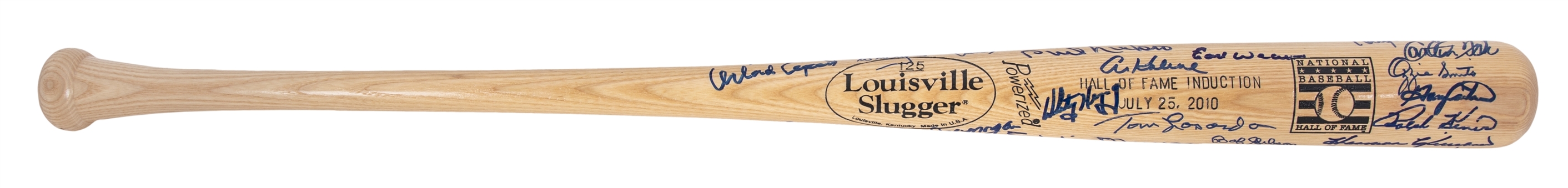 2010 Sparky Anderson Personally Owned Louisville Slugger Hall of Fame Induction Bat With 42 Signatures Including Bench, Morgan, Gwynn & Killebrew (Anderson Family LOA & Beckett)